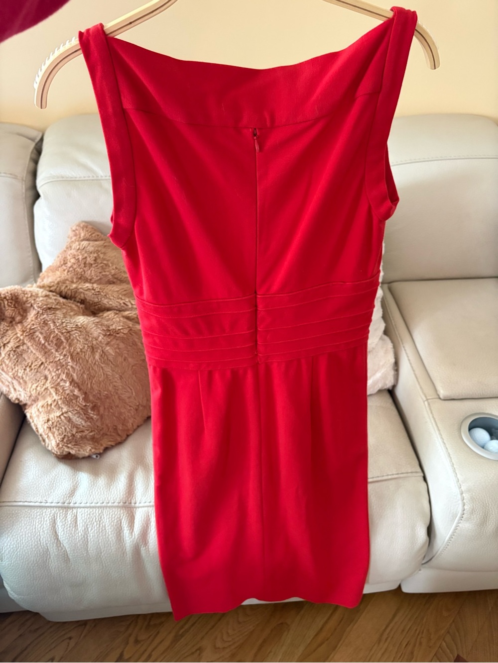 Diane Von Furstenberg Red Sleeveless Midi Dress